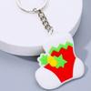 Amazon Suministro Directo Transfronterizo Llavero Papá Noel Navidad PVC Goma Suave Colgante para Coche Regalo Fiesta de Navidad
