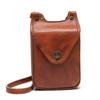 Bolsa de Comércio Exterior de Guangzhou Feminina Europeia e Americana Retro Nicho Couro de Vaca Camada Superior Bolsa para Celular Feminina Couro Genuíno Ombro Transversal Pequena Quadrada