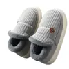 Pantuflas de Algodón Engrosado con Talón para Hombre, Otoño e Invierno Forradas de Felpa para Interior del Hogar Zapatos de Algodón Cálidos de Suela Gruesa para Mujer