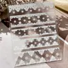 Pegatinas de Uñas Largas de Encaje en Relieve, Estilo Ultra-Hada Deseo Puro, Decoraciones Adhesivas Huecas de Encaje Blanco Venta al por Mayor
