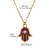 Collar de Ojo de Diablo de Moda Transfronterizo Europeo y Americano Colgante de Circonita de Moda Joyería de Palma de Fátima para el Cabello