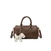 Bolsa de boliche de alta qualidade estilo retrô para mulheres, coleção outono 2026, bolsa de ombro simples e fashion, nova bolsa transversal versátil