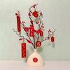 Compromiso Boda Fruta Roja Fruta de la Fortuna Frijol Acacia Adornos Decoración Hogar Nuevo Cuarto de Boda Mesa Ritual Sentido Jarrón Flor
