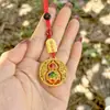 Chaveiro Gato da Sorte Shajin Pingente de Chave Gota de Óleo Pingente de Metal Estilo Chinês Chaveiro de Carro