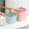 Mini lixeira de mesa estilo nórdico, mini caixa de armazenamento quadrada sem tampa para mesa de casa, sala de estar, com anel de pressão, cesto de lixo
