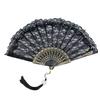Abanico de Encaje Plegable Estilo Loli Oscuro Gótico Lolita Estilo Japonés Video en Línea Abanico de Mordida Bloqueador Facial Contrarrestando Vestido