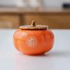 Caqui Ruyi Tarro de Caqui de Cerámica tamaño pequeño Tarro de Té Dulces Decoración de Boda Tarro de Dulces Caqui Grande Tarro para Fruta Seca