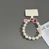 Pulseira de Coração de Doce Clipe Universal com Contas Lanyard para Celular Corrente de Pulso Pingente Espaçador DIY Novo Tendência