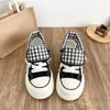 Zapatillas de lona de caña alta estilo coreano para mujer, nicho primavera estudiante chic, suela gruesa, doble uso, zapatos blancos, lindos y peculiares, zapatillas deportivas 2026