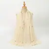 Bufanda Larga de Gasa Bordada con Encaje para Mujer, Nueva de Temporada Primavera-Verano, de Gran Venta, Versátil, a la Moda, Ligera, Cómoda, Chal Protector Solar