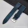 En stock Nuevo Vintage Cuero de Caballo Loco Genuino Correa Universal 19 MM 21 MM Suave Mate Hebilla de Liberación Rápida Capa Superior Correa de Cuero Genuino