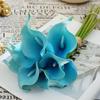 Lirio de cala mini pequeño de pegamento suave individual Flor artificial Flor falsa Decoración para el hogar Fotografía de boda Flor de decoración suave