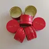 Tapa de aluminio para botella de refresco antirrobo, tapa grande roja para botella de refresco, impresión a color, repujado, tapa de aluminio resistente a altas temperaturas para productos de cuidado de la salud