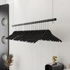 Tienda de Ropa para Hombres y Mujeres Colgadores Colgantes Estanterías de Exhibición de Ropa Elevadores de Ventana Estanterías de Exhibición Negras Ajustables para Tienda de Ropa