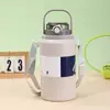 Taza Térmica de Acero Inoxidable 316 de Aspecto Elegante para Estudiantes Hombres y Mujeres, Tetera para Espacio de Maletín, Tetera para Deportes al Aire Libre con Cuerda