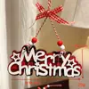 Decoração de Mesa de Natal Enfeites de Madeira para Pendurar Adereços Bordados de Natal Capas para Talheres Decorações de Natal para Casa, Hotel e Restaurante