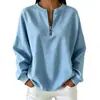 Moletom casual com meio zíper, estilo europeu e americano, mais vendido internacionalmente, para mulheres, gola redonda, mangas caídas, com bolsos, peça para vestir por cima, disponível para dropshipping