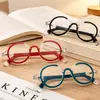 2026 Nuevas Gafas de Lectura Redondas de Personalidad Retro Cruzada para Hombres y Mujeres Ligeras Bisagras de Resorte Venta Directa de Fábrica