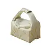 Bolsa de Almacenamiento para Juego de Té de Brocado Blanco Crudo Dorado Claro, Bolsa de Tela Gruesa para Tetera y Tazas de Té Estilo Chino Nuevo, Bolsa de Almacenamiento para Viajes al Aire Libre