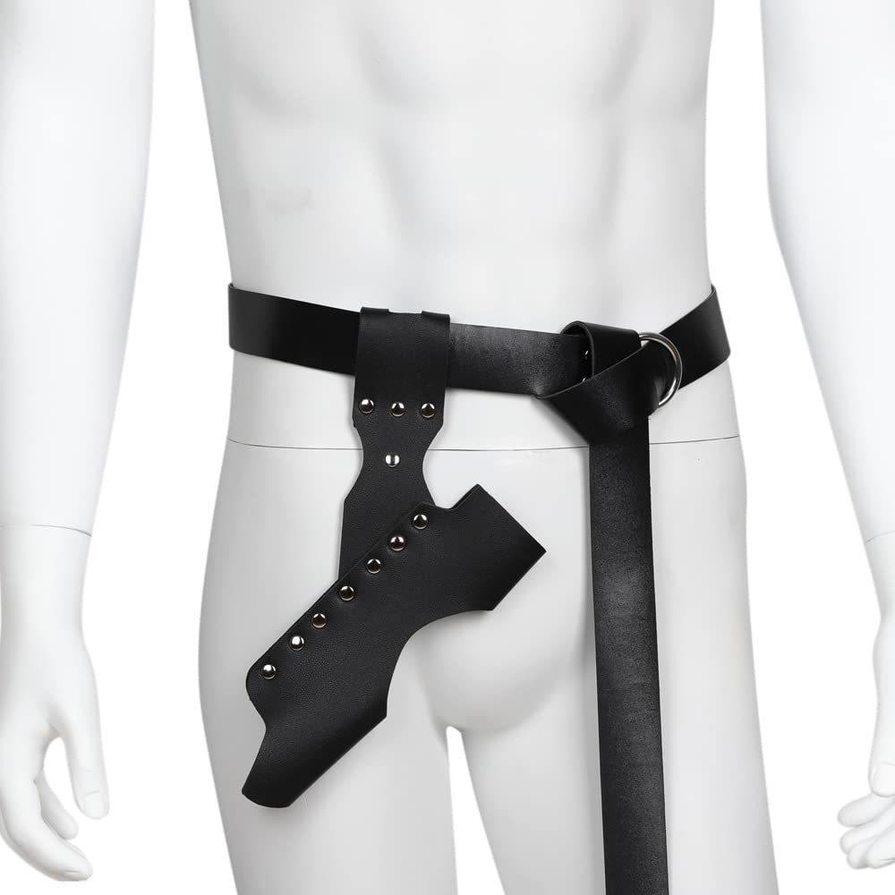 现货欧美装饰朋克风维京皮革剑套 角色扮演中世纪复古铆钉剑皮套