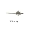 Grampo de Cabelo de Strass Floco de Neve Novo Transfronteiriço Presilha para Franja Lateral Presilha Jacaré Acessório de Cabelo para Meninas com Strass Brilhantes