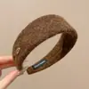 Diadema de punto estilo retro americano de ala ancha, de alta gama, adecuada para frentes amplias, a la moda, versátil para uso diario y para ir al trabajo, pinza para el pelo y accesorio para el cabello