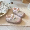 Sandalias para Niñas 2026 Verano Zapatos de Lona para Niños Zapatos Individuales Florales para Bebé Zapatos de Tabla Anti-patada Suaves para Niñas Zapatos de Princesa