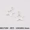 Accesorios de Joyería de Aleación DIY Estrella de Cinco Puntas Calada Estrella Sólida Colgante Pulsera Collar Ropa Aretes Colgante