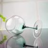 Copo de Vinho Tinto Borgonha Artificial Green Rod Glass Pot Belly Spherical Green Wine Glass Round Goblet
