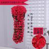 Simulación de flor violeta para colgar en la pared, para boda, de ratán, para decoración del hogar, con flores falsas, para planta de simulación, hortensia, para colgar en la pared.