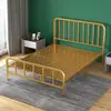 Cama de Hierro Moderna, Sencilla y Económica, Cama Individual de 1.35m, Dormitorio, Apartamento, Alquiler, Hogar, Cama con Estructura de Hierro