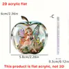 Modelo de Año Nuevo Transfronterizo Ángel Bebé de Manzana Colgante Plano de Acrílico 2D para Coche Decoración Colgante para Mochila Etiqueta para Colgar