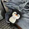 Chaveiro de Pinguim de Pelúcia Fofo com Gravata Borboleta, Brinquedo de Pelúcia Adorável, Presente para Casais e Melhores Amigos