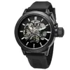Reloj Forsining para Hombre Moda Casual Esqueleto Pulsera Estilo Reloj Mecánico Semi-Automático Correa Azul Negro