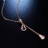 Collar de Diamantes Flu Caliente de Venta en Vivo para Mujer Cadena para Clavícula con Borla y Calabaza Diseño de Nicho Elegante Accesorios de Moda Nacional