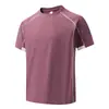 2026 Nueva Camiseta Deportiva Casual para Hombre al Aire Libre con Parches Bloques de Color Costuras Visibles Secado Rápido Cuello Redondo Manga Corta para Hombre