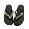 Chanclas de Moda para Mujer 2026 Nuevo Estilo para Verano, Sandalias de Pedrería a la Moda para Uso en Exteriores, Zapatos de Playa