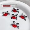 Net vermelho nail art jóias organza arco pilha broca mão broca bola produto acabado flash gordura quadrado pombo ovo broca de unhas