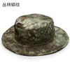 Sombrero redondo de camuflaje de origen transfronterizo para aficionados militares Bennie sombrero de sol de verano sombrero de pitón sombrero de pescador para exteriores oferta