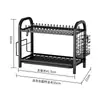 Estante de almacenamiento de cocina multifuncional, escurridor de platos, organizador de utensilios, estante para cuchillos y platos, estante para tazones y platos, escurridor de platos