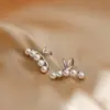 Clip de oreja de perla transfronterizo clip de oreja fría clip de hueso de oreja de temperamento simple pendientes de tachuela para oreja sin perforar celebridad de internet
