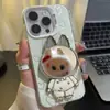 Soporte Labubu es Adecuado para Funda de Teléfono Oppo Reno15 Findx9 Xiaomi 15/17 Color Mate Plata Vivo