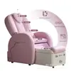Sofá de Baño de Pies para Uñas Eléctricas, Silla Multifuncional Reclinable para Masaje de Pies de una Persona, Silla para Bordado, Pestañas y Tatuajes, Belleza