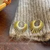 Pendientes de Aro con Líneas de Girasol Estilo Retro Europeo y Americano para Mujer, Diseño Único Que Hace Que el Rostro Se Vea Más Pequeño, Pendientes de Aro Personalizados y Audaces