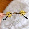Gafas de sol retro redondas con montura ultrapequeña para hombres y mujeres, minigafas de sol con montura redonda pequeña y espejo de mesa, estilo hip-hop.