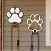 Colgador de llaves de madera con diseño de pata de gato simple con impresión 2D plana de alta definición, soporte de pared con forma de pata de gato bicolor