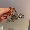 Horquilla de Cristal Exquisita y de Lujo Ligero para la Parte Trasera de la Cabeza de Mujer, Pinza de Tiburón de Tocados de Gama Alta, Nueva Horquilla de Moda
