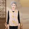 Chaqueta chaleco de primavera y otoño para madre, chaleco retro abotonado estilo chino nuevo para abuela, chaleco elegante para mujeres de mediana edad y mayores