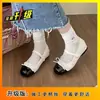 Zapatos Mary Jane Versátiles de Estilo Francés con Aumento Oculto de Altura, Adecuados para Uso en Exteriores, Zapatos de Solos Bajos Retro con Lazo, Novedad Primavera 2025