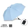 Guarda-chuva Totalmente Automático Homens Mulheres Dobrável Tamanho Grande Reforçado Espessado Guarda-sol para Chuva ou Sol Protetor Solar Proteção UV